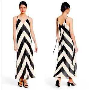Christopher John Rogers Chevron Slip Dress
